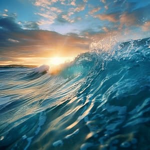 Ocean Harmony: Rhythmic Wave Symphony - Happy Instrumental Music