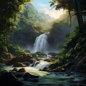 Tropical Oasis: Chill Music by the Waterfall - Peaceful Clarity