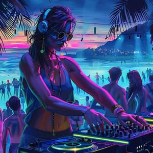 Mezcla de chillout en un café de playa:Fiesta de baile electrónica en Malibú, Copacabana después de la noche, Verano en Ibiza - DJ Chill del Mar
