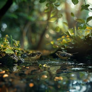 Quiet Binaural Sleep with Birds Nature and Creek - Peace & Quiet
