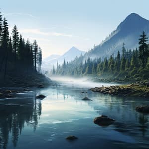 Tranquilidad En El Borde Del Río: Música Relajante Del Agua - Naturaleza Sonidos