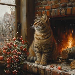 La Siesta Del Gato: Vibraciones Relajadas Con Música De Fuego - Estudio de música para gatos