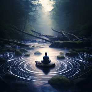 Aquatic Meditation: Serene River Reflections - Thunderstorm Meditation
