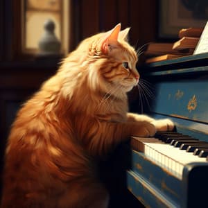 Serenatas Armónicas De Gato: Conexión Eterea Para Piano - Piano fácil de escuchar