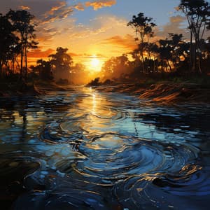 Cadencia Tranquila A Orillas Del Río: Aguas Melódicas En Armonía - Etiqueta de la naturaleza