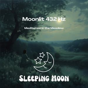 Moonlit 432 Hz Meditation in the Meadow - Sleeping Moon