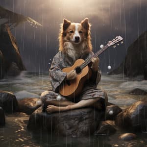 Musical Ember Harmony: Fireside Melodies for Happy Dogs - Soothing Nature Sound