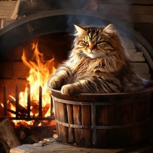 Música Combinada Con Fuego: Felinos Zen Junto Al Fuego - Registradores de campo natural