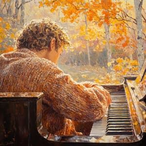 Dreamy Celestial Tunes: Rainfall on a Piano's Cradle - Piano Calm