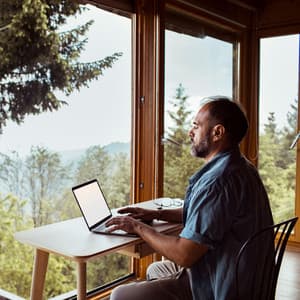 A Workday Retreat with Serene Piano Rain - Piano Mood