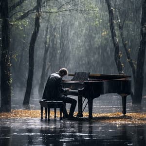 Meditación De Enfoque Lluvioso: Melodías Tranquilas De Piano - Lluvia y frío