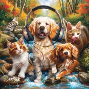 Pets and Water Calm: River Soothing Sounds - Pet Music Collection