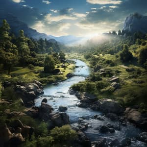 River's Natural Serenade: Gentle Stream Harmonies - The Rainforest Collective