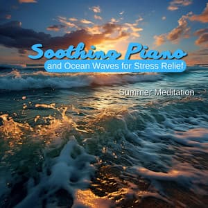 Soothing Piano and Ocean Waves for Stress Relief - Summer Meditation