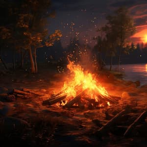 Fire Meditation Calm: Warmth and Serenity - Meditators