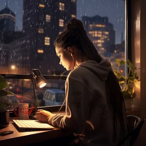 Serene Focus: Ambient Rainfall Study Harmony - Pure Binaural Beats Study