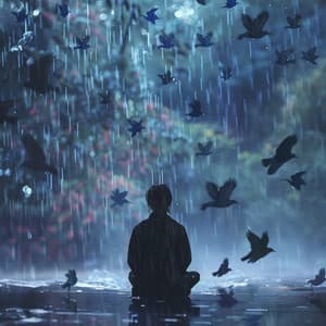Binaural Meditation Echoes: Birds and Rain Harmonies - 92 96 Hz - Zen Meditation Garden