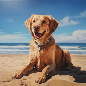 Felicidad De Las Mascotas En La Costa: Armonía De Las Olas Oceánicas - El proyecto de la naturaleza