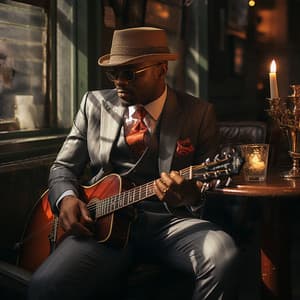 Ambiente De Arte Callejero: Música De Jazz Urbano - Música acústica de café