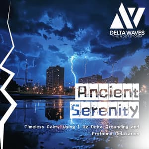Ancient Serenity - Timeless Calm, Using 1 Hz Delta Grounding and Profound Relaxation - Delta Waves Thunderstorm
