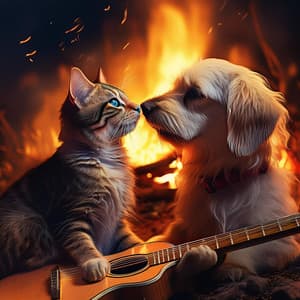 Fireside Pet Harmony: Gentle Guitar for Animal Comfort - Harmony in Music