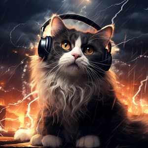 Thunder Cat Symphony: Feline Melodies Harmony - Calm Music for Cats
