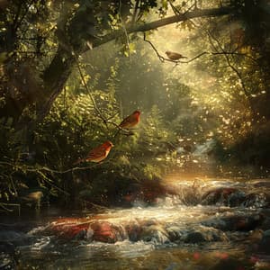 Calm Binaural Escape: Relaxing Creek and Nature Bird Sounds - Re-Relaxation