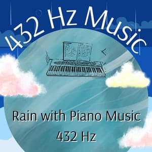 Rain with Piano Music 432 Hz - 432 Hz Music