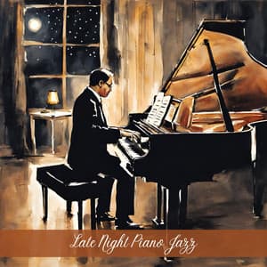Late Night Piano Jazz: Smoke-filled Lounge, Elegant Keys Cocktail - Jazz Noir Café