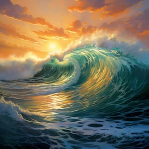 Armonía Concentrada Junto Al Mar: Melodías Atentas De Olas - Efectos especiales del bosque