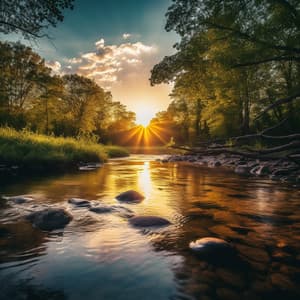 Armonía Contemplativa Del Arroyo: Coral Tranquilo De La Naturaleza - Nativa americana