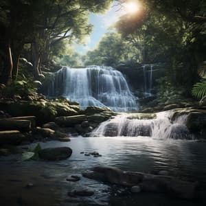 Natural Waterfall Soothe: Pets' Relaxation Tunes - cloudy night