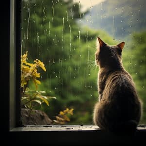 Cats and Rain Serenity: Ambient Bliss - Rain and Heavy Thunderstorm Sounds