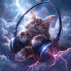 Cats Quiet: Thunder Binaural Serenity - Sleepy Cat