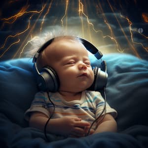 Thunder Lullaby for Baby: Binaural Gentle Waves - Sleeping Stars