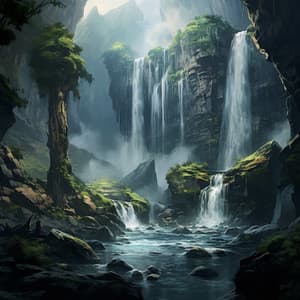 Obertura De La Cascada De Reflexiones: Sueños De Cascada En El Lago - Ruido de la naturaleza