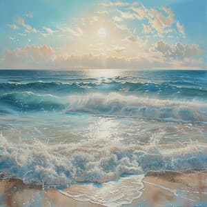 Ambiente Pacífico Del Océano: Relajantes Paisajes Sonoros Del Mar - Frío único