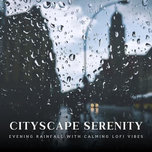 Cityscape Serenity : Evening Rainfall with Calming Lofi Vibes - Cafe Lounge Groove