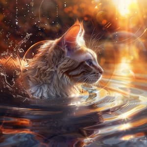 Cats at the Stream: Binaural Water Calm - Sleepy Cat