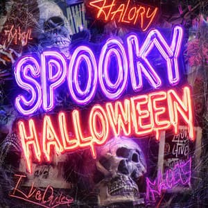 Spooky Halloween - Spooky Scary Skeletons