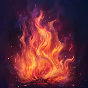 Deep Binaural Fire: Crackling Flame Ambience - Solfeggio Frequencies for Meditation
