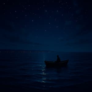 10PM Water Journeys: Distant Lights - Sea Waves Sounds