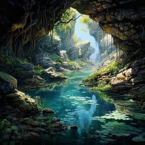Subterranean Chill: Cave's River and New Age Sounds - Restful Environment