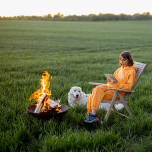 Fireside Paws: Binaural Soundscapes for Relaxing Dogs - Afternoon Chill Out Playlist
