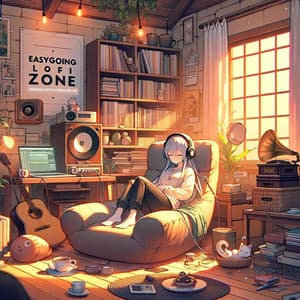 Easygoing Lofi Zone: Unwind with Stress Relief - Study Time Collection
