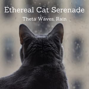 Ethereal Cat Serenade: Theta Waves, Rain - Calming Cat Music
