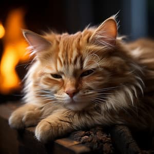 Fuego Cálido: Ecos Relajantes Para Mascotas - Sonidos de la naturaleza con música