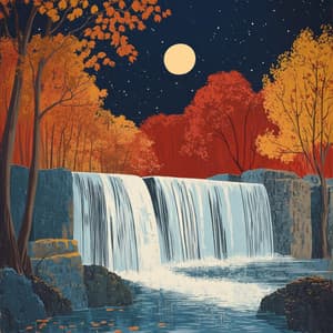 Soaked in Serendipity: A Cascading Sanctuary of Life's Fortune - Waterfall White Noise