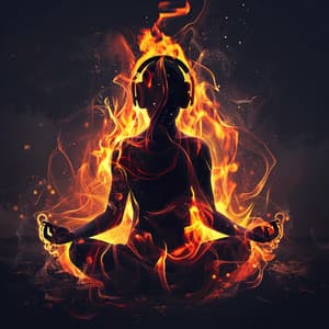 Flames of Stillness: Meditation Music Heat - Calm Meditation Therapy