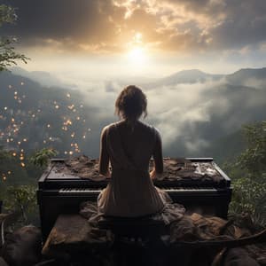 Melodías Conscientes: Caminos Del Piano Hacia La Claridad Interior - Cafetería Jazz Piano Escalofriante